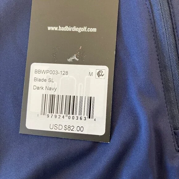 NEW Bad Birdie Blade Sleeveless Golf Polo Shirt Dark Navy Women's Size MEDIUM - Picture 7 of 11